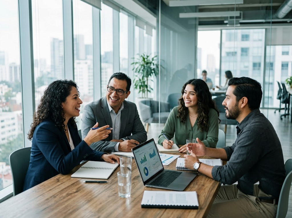 Equipo Palactium en reunión de trabajo